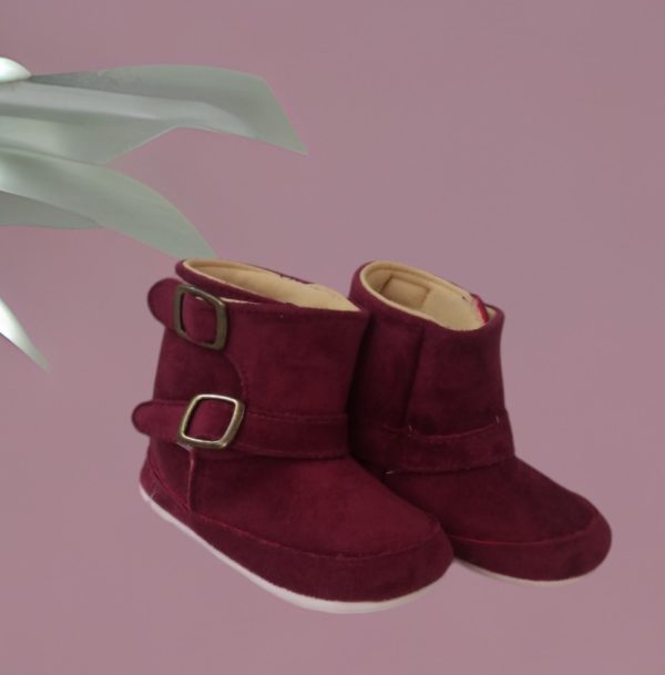 Cipelice za bebe djevojčice roze, bordo, crveno - Slika 2