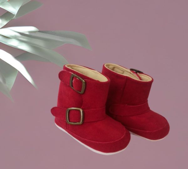 Cipelice za bebe djevojčice roze, bordo, crveno - Slika 3