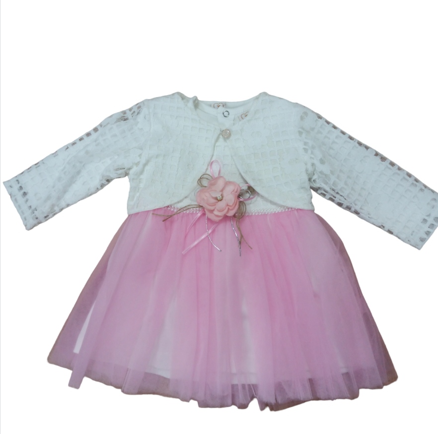 0105187 - Svečana haljina + bolero + broš, roza ili bijela - 3